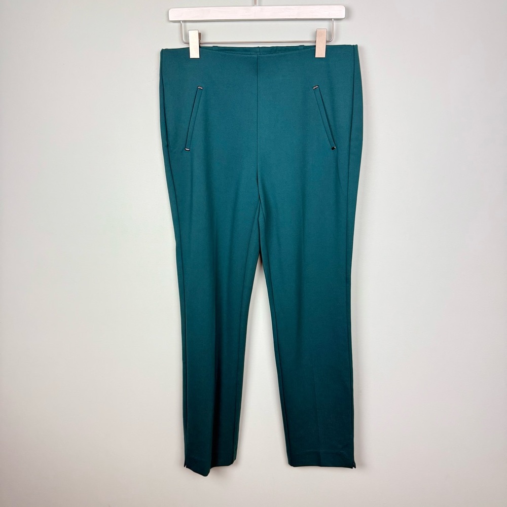 Chico’s Teal Stretch Pull-On Ankle Pants